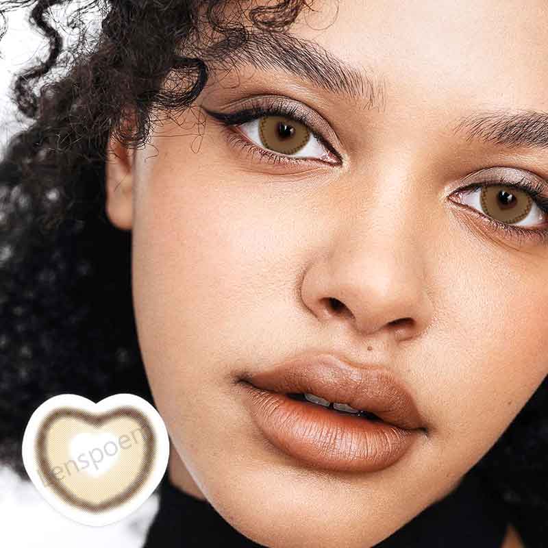 Heart Eyes Brown Contact Lenses