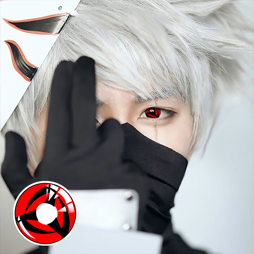 【U.S Warehouse】Naruto Kakashi Sclera Red Contact Lenses