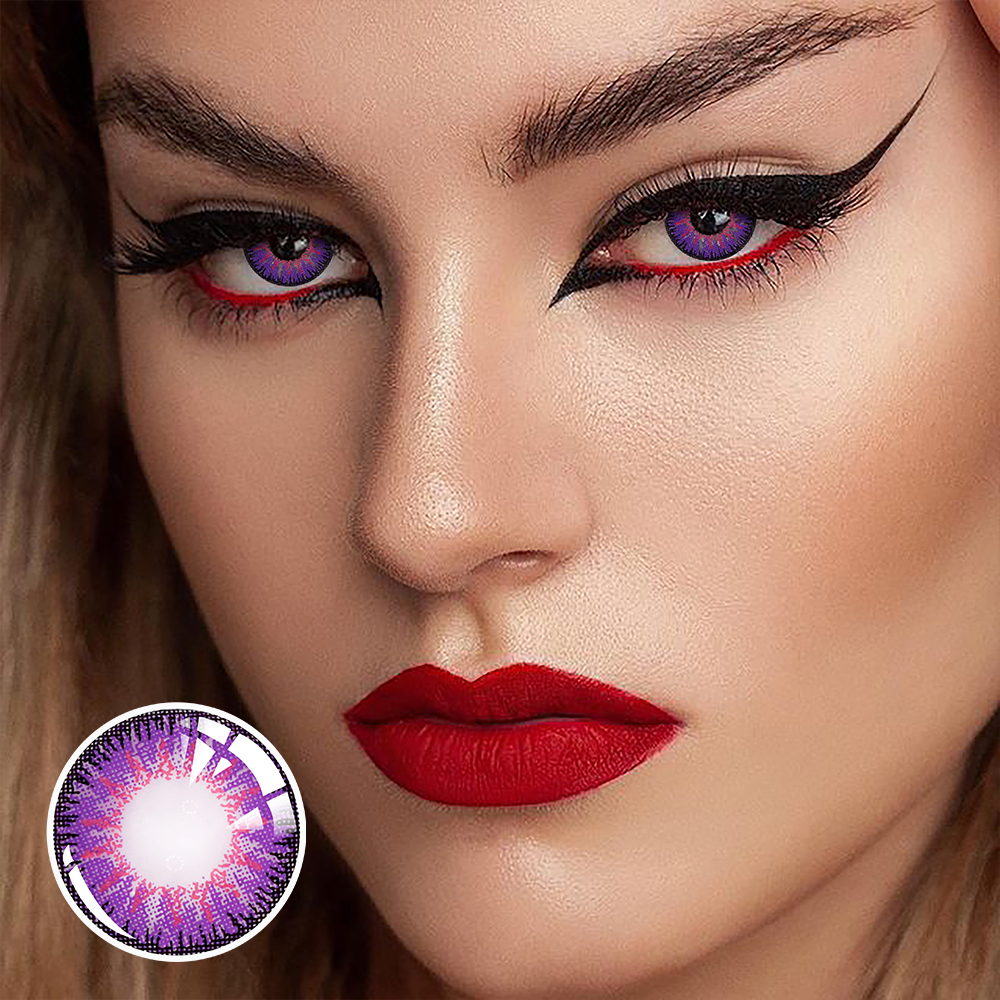 Vika Tricolor Purple Contact Lenses