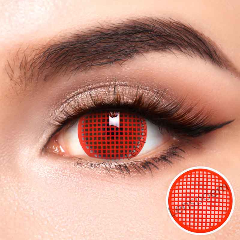 Red Mesh Contact Lenses