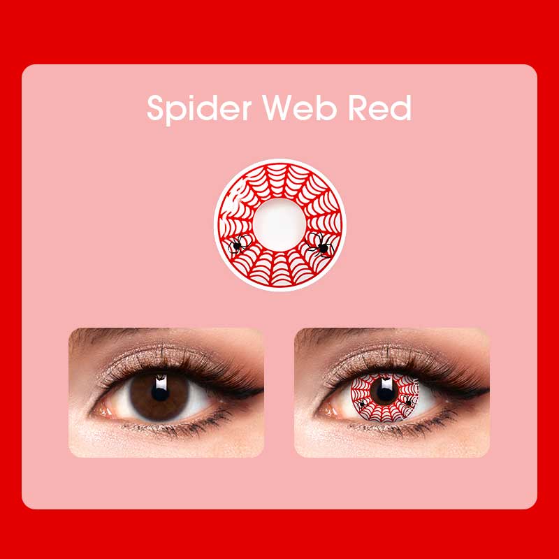 Spider Web Red Contact Lenses