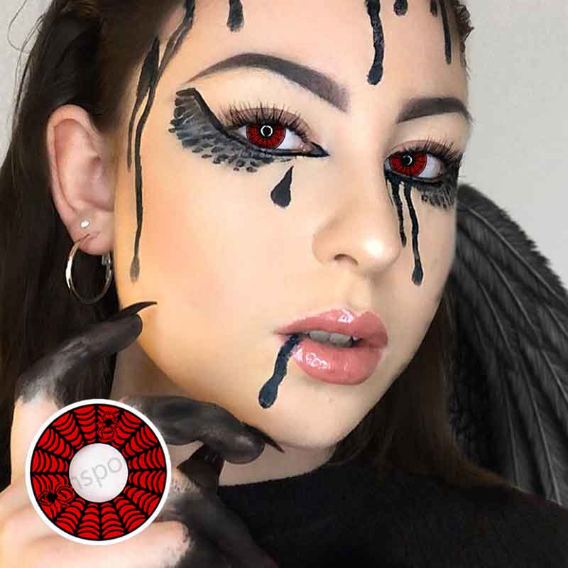 Spider Web Black Contact Lenses