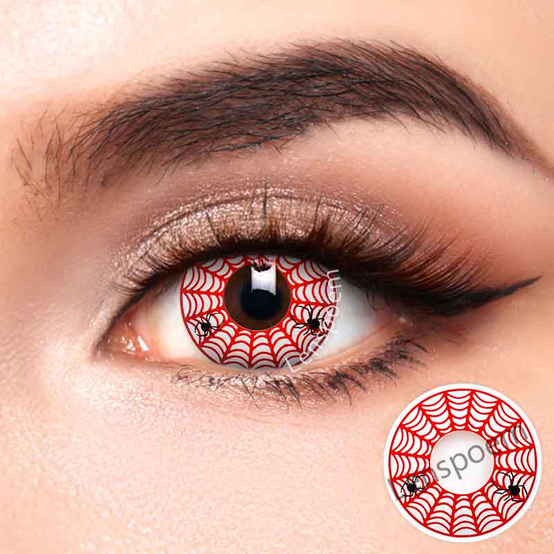 Spider Web Red Contact Lenses