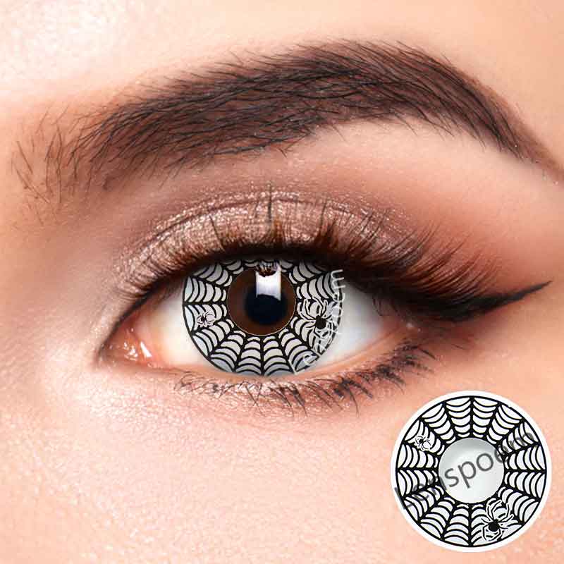Spider Web White Contact Lenses