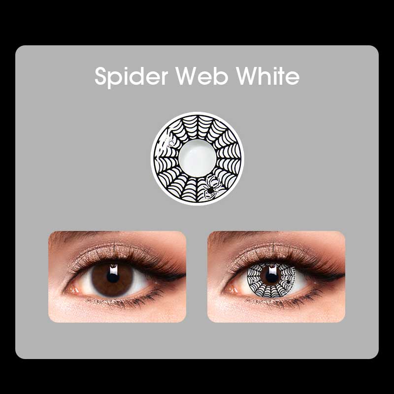 Spider Web White Contact Lenses