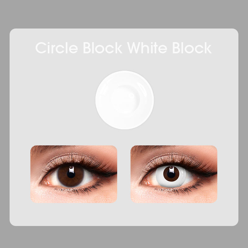 White Block Contact Lenses