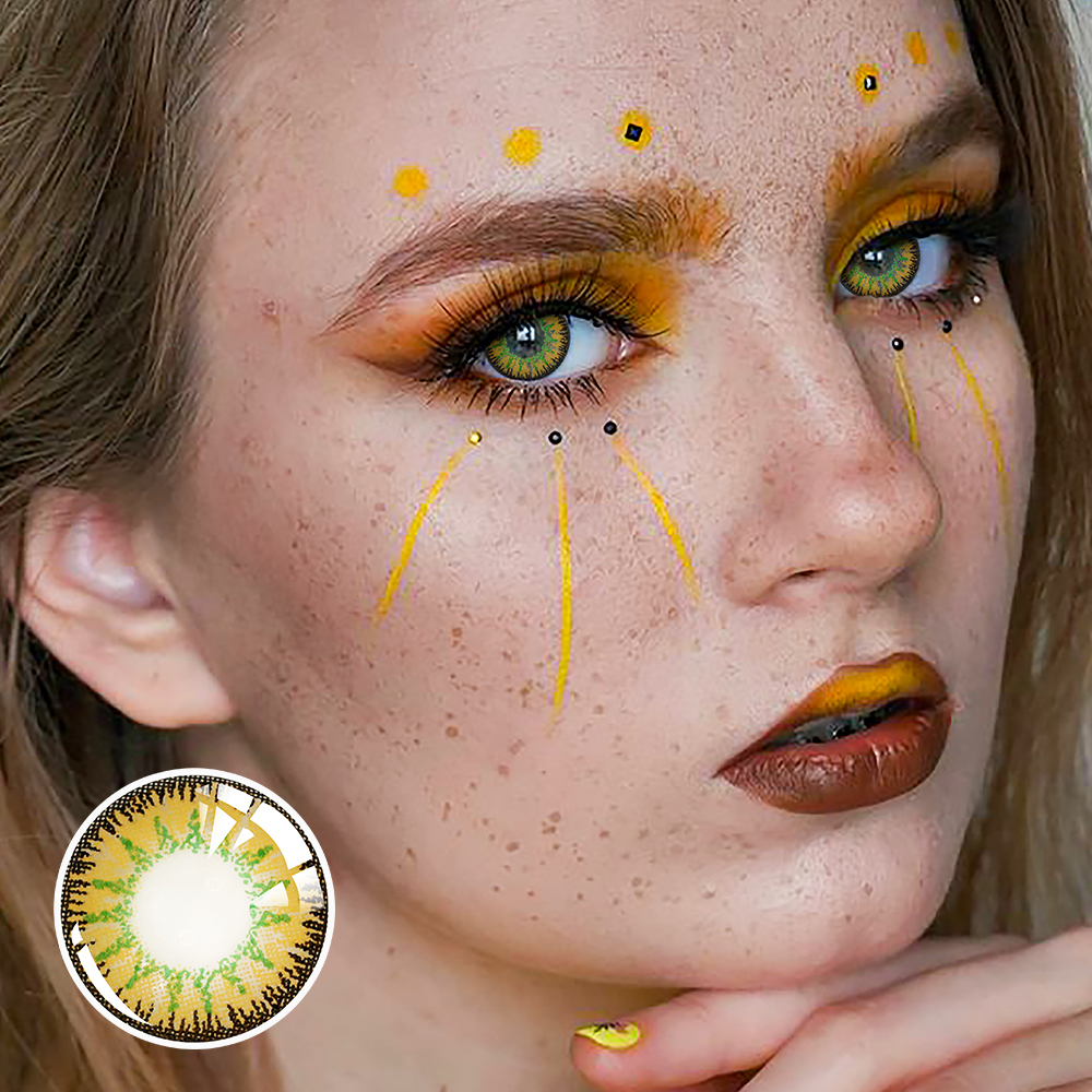 Vika Tricolor Yellow Contact Lenses