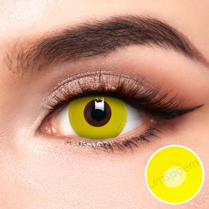Yellow Block Contact Lenses