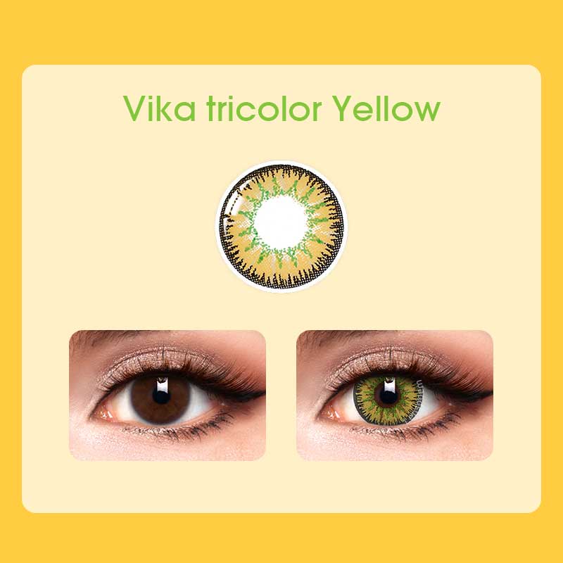 Vika Tricolor Yellow Contact Lenses