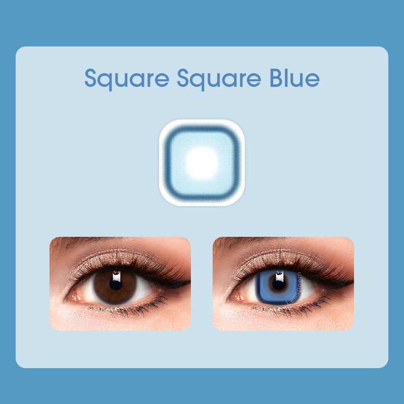 Square Blue Contact Lenses