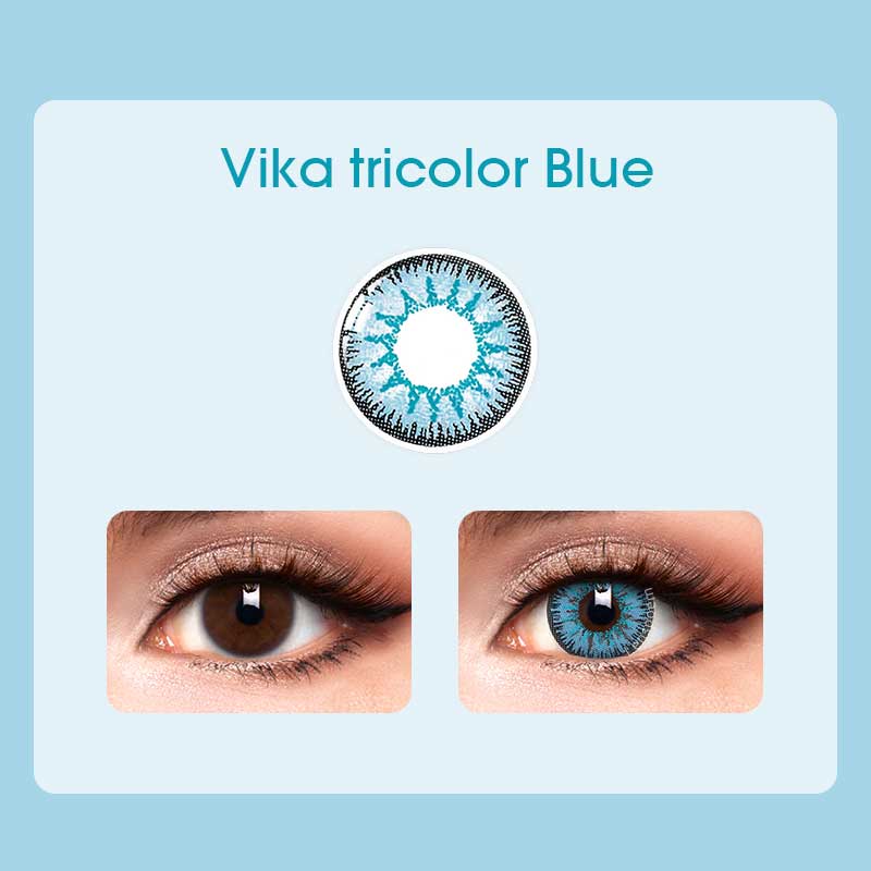 Vika Tricolor Blue Contact Lenses