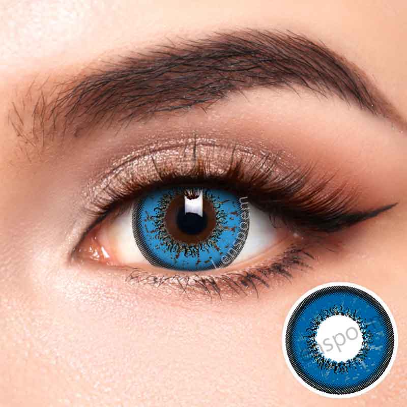 Love Words Blue Contact Lenses