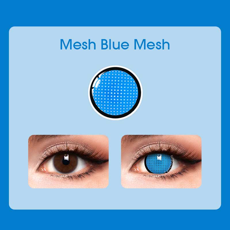 Blue Mesh Contact Lenses