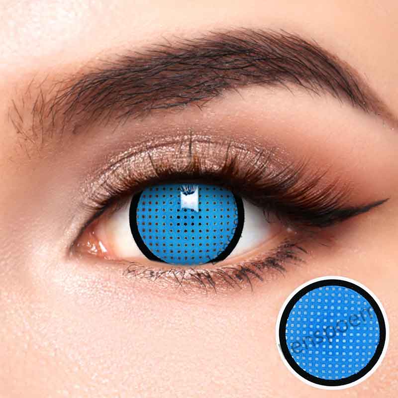 Blue Mesh Contact Lenses