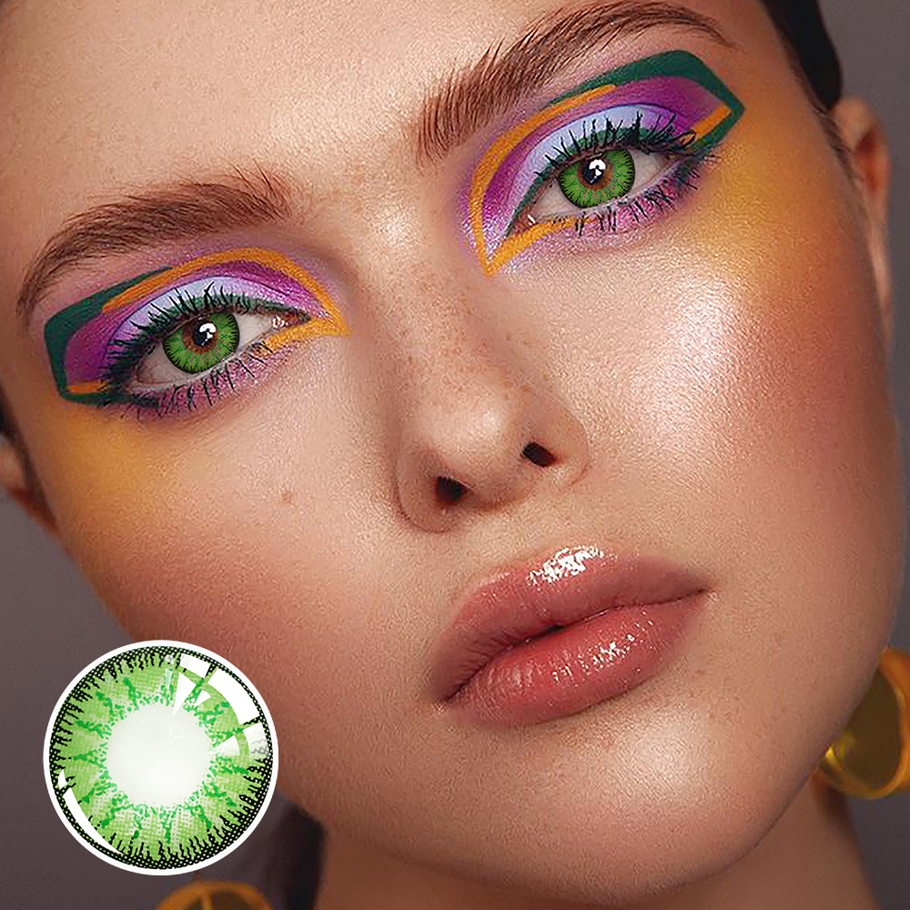 【U.S Warehouse】Vika Tricolor Green Contact Lenses