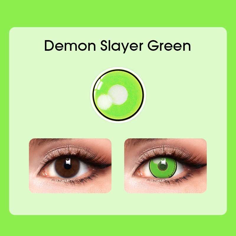 Cloud Rim Green Contact Lenses