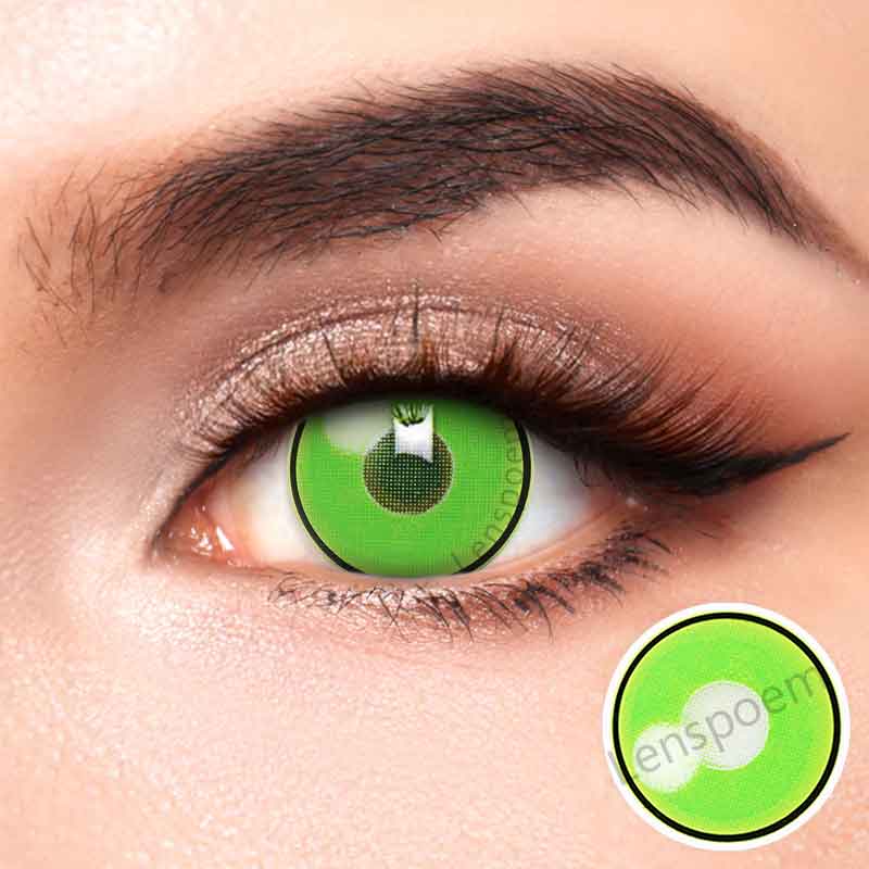 Cloud Rim Green Contact Lenses