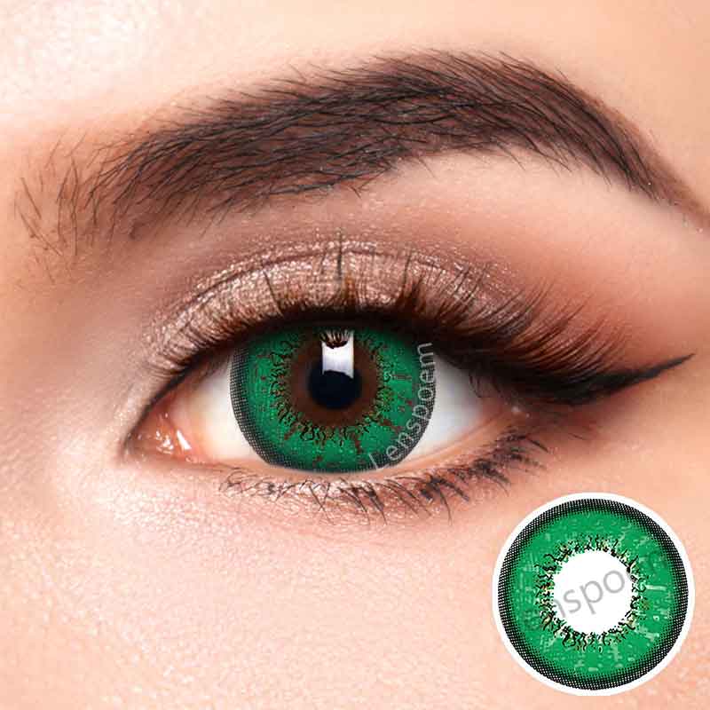 Love Words Green Contact Lenses