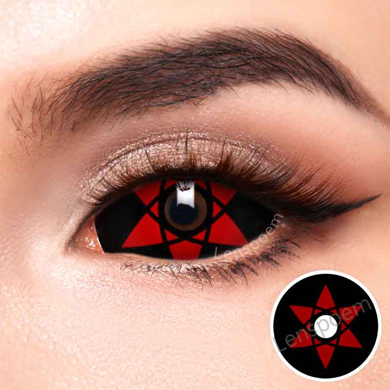 22mm Red Star Full Sclera Contact Lenses