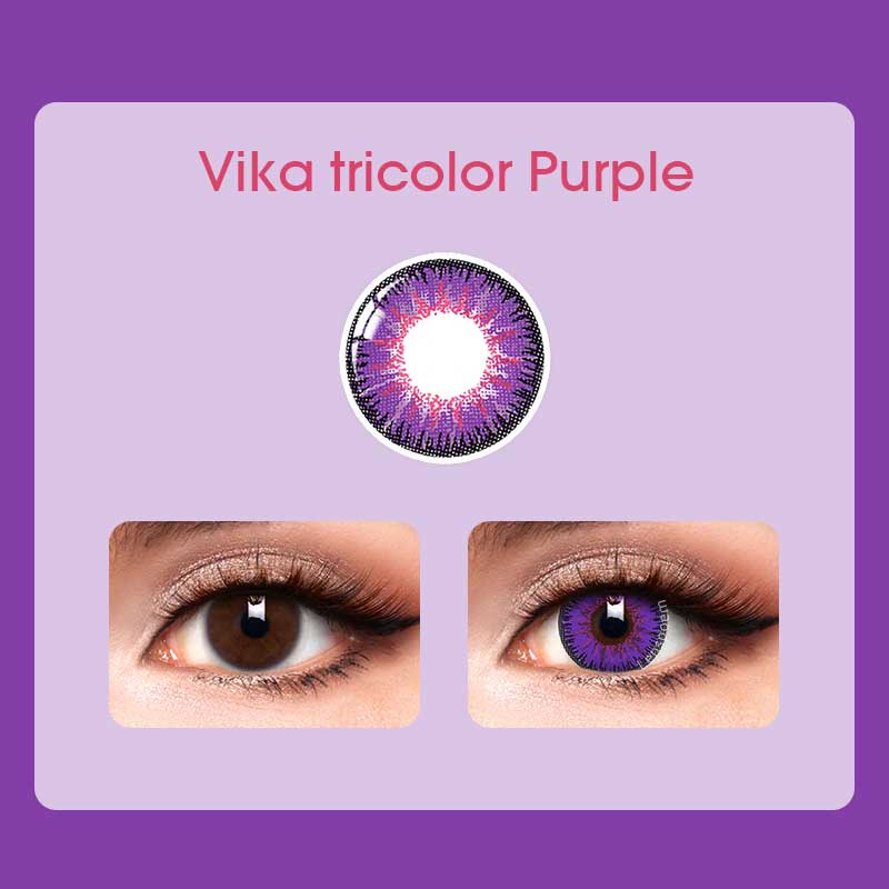 Vika Tricolor Purple Contact Lenses