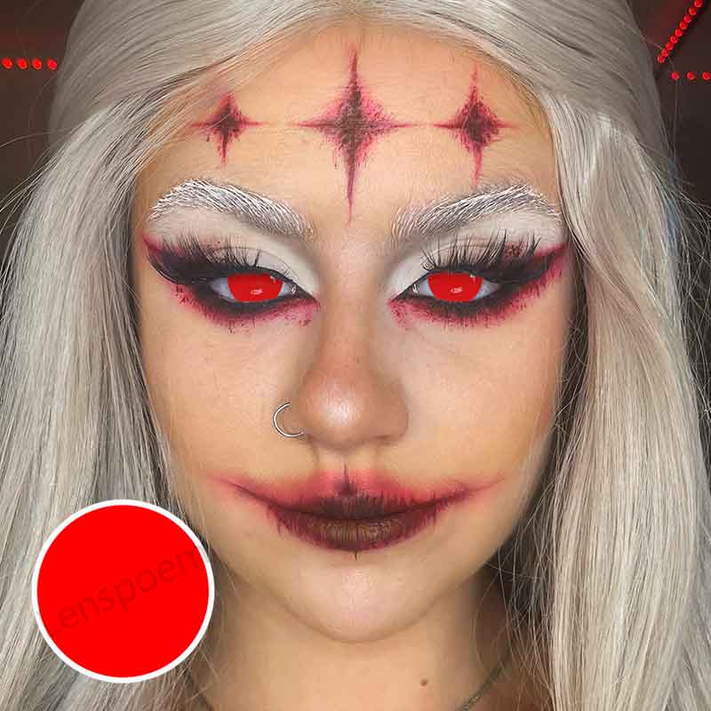 Mini Sclera Red Contact Lenses