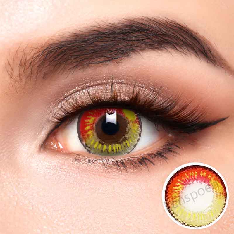 Anime Red Brown Contact Lenses