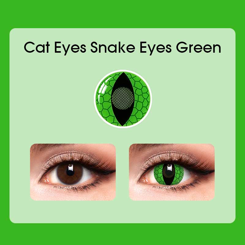 Snake Eyes Green Contact Lenses