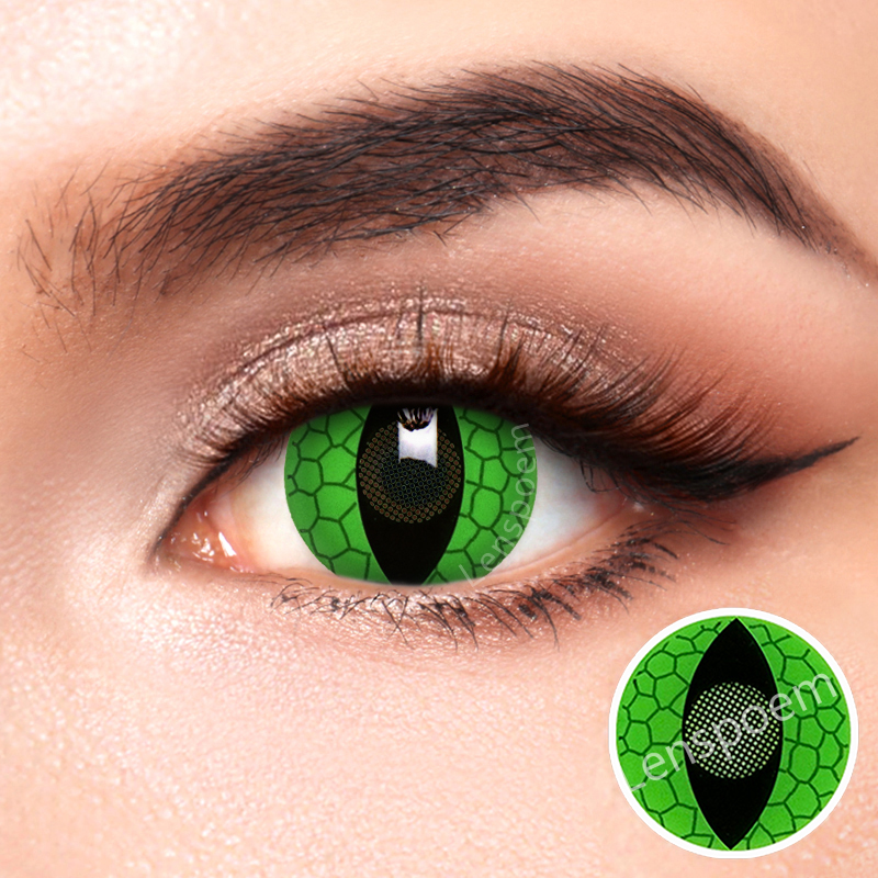 Snake Eyes Green Contact Lenses