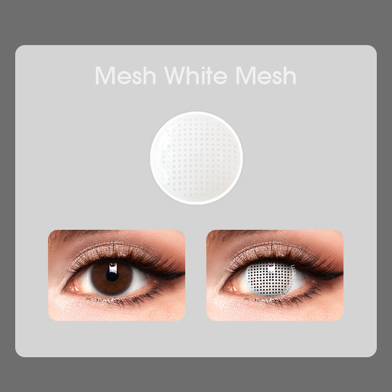White Mesh Contact Lenses