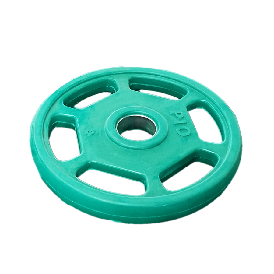 6 Holes Color Rubber Coated Weight Plate