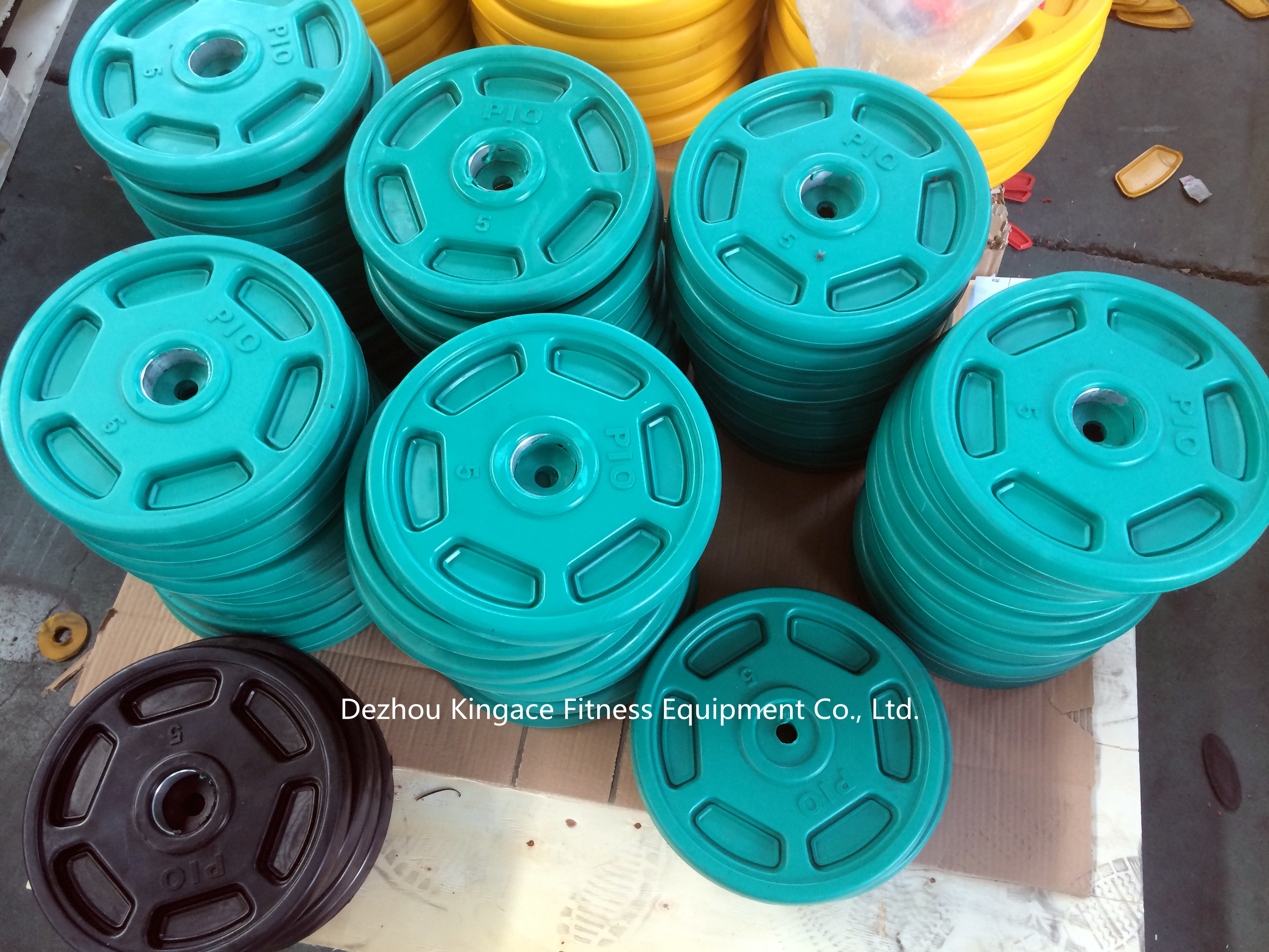 6 Holes Color Rubber Coated Weight Plate