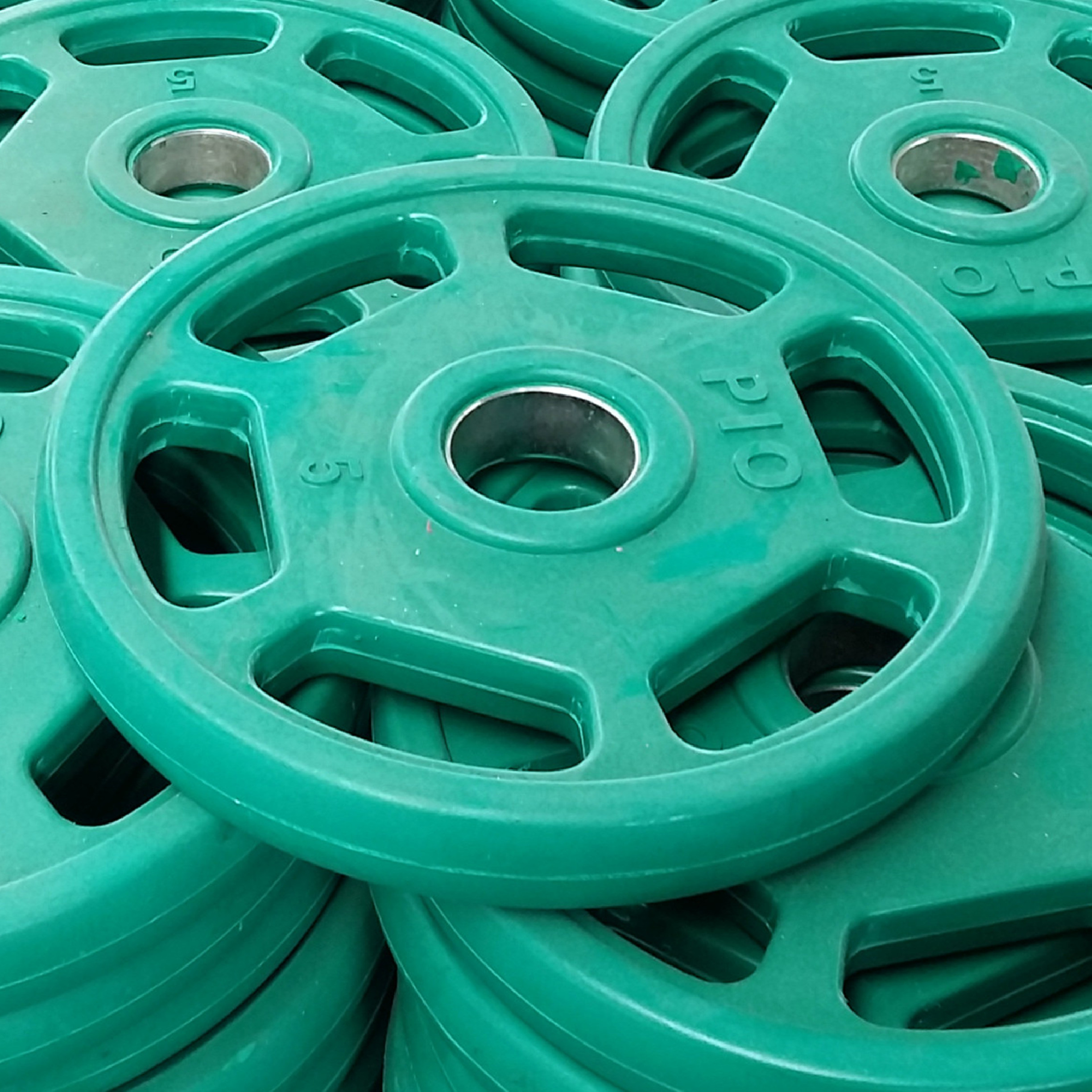 6 Holes Color Rubber Coated Weight Plate