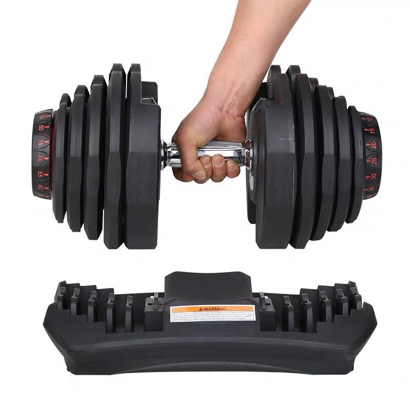 Home Use Quick Change Adjustable Dumbbell With Rubber Coated