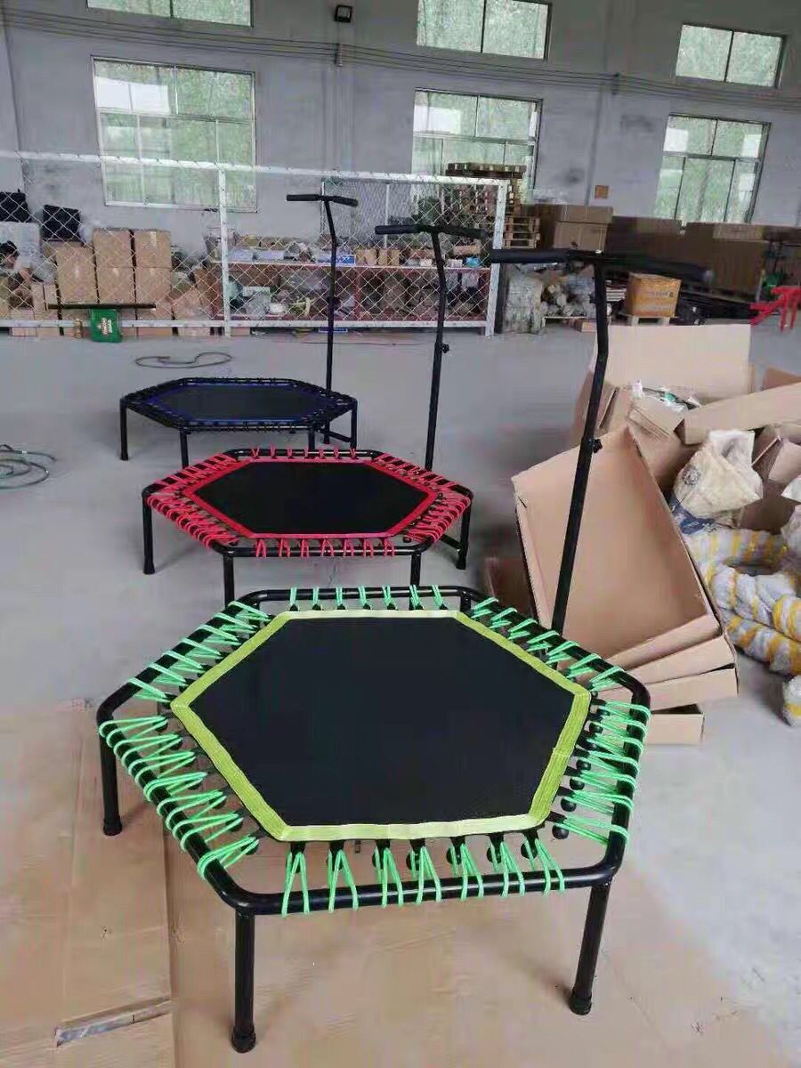 Hexagonal armrest trampoline
