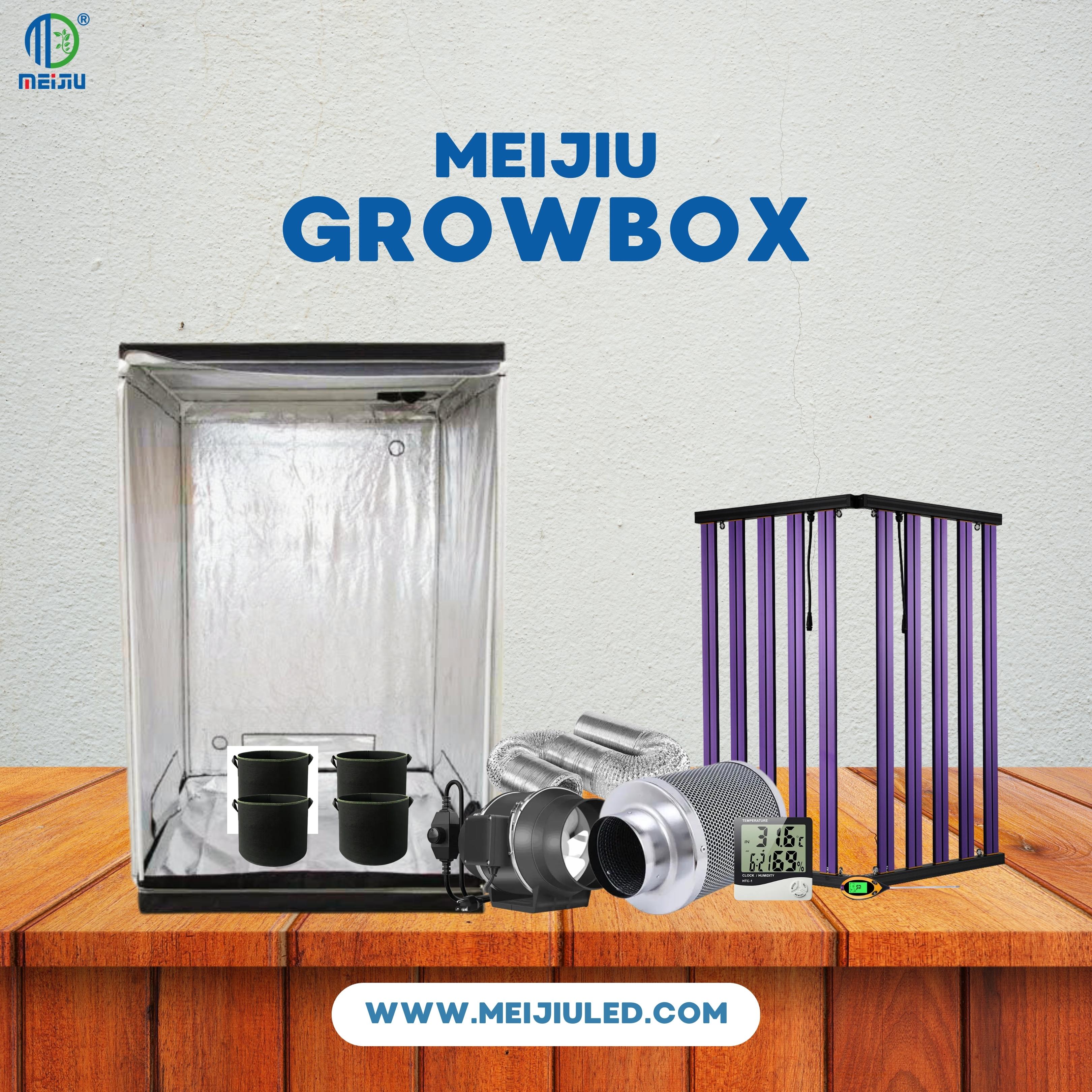 MEIJIU Growbox Komplettset Led