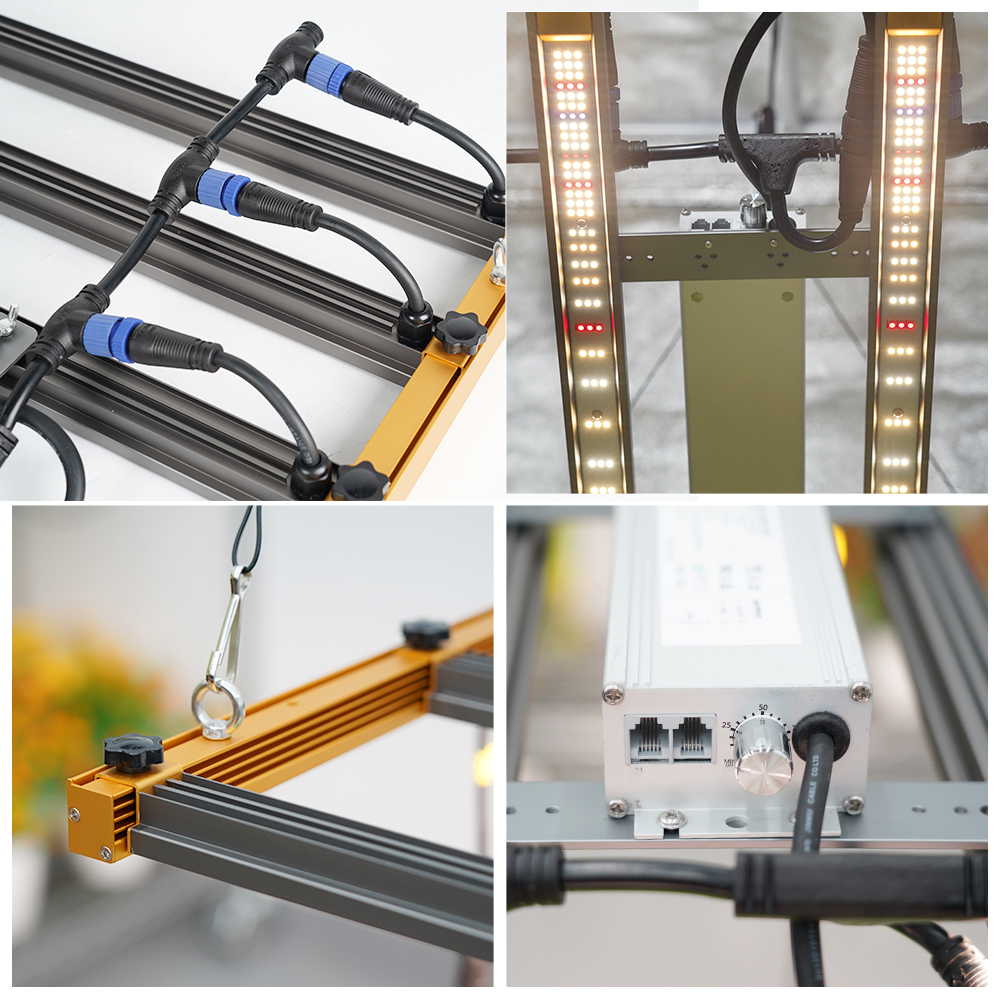 MEIJIU Foldable 320W SAMSUNG Mixing UV IR Full Spectrum Grow Light Bar For Indoor Plants