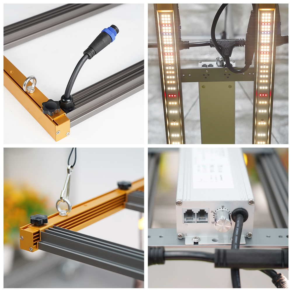 MEIJIU Foldable 240W SAMSUNG Mixing UV IR Full Spectrum Grow Light Bar For Indoor Plants