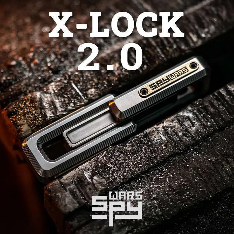 LAUTIE New Arrival X-Lock 2.0 Fidget Slider Spy Wars Series SPY WARS Xlock Magnetic Double Push EDC Relief Fidget Slider Spinner Handle Adult Office Toy Anxiety-metalfidget