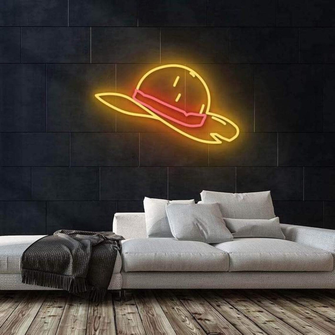 One Piece Neon Sign Straw Hat Anime Neon Sign Light Custom Neon Led Christmas Gift Unique Gift Home Decor Bedroom Decor Anime Wall Art Gift For Him