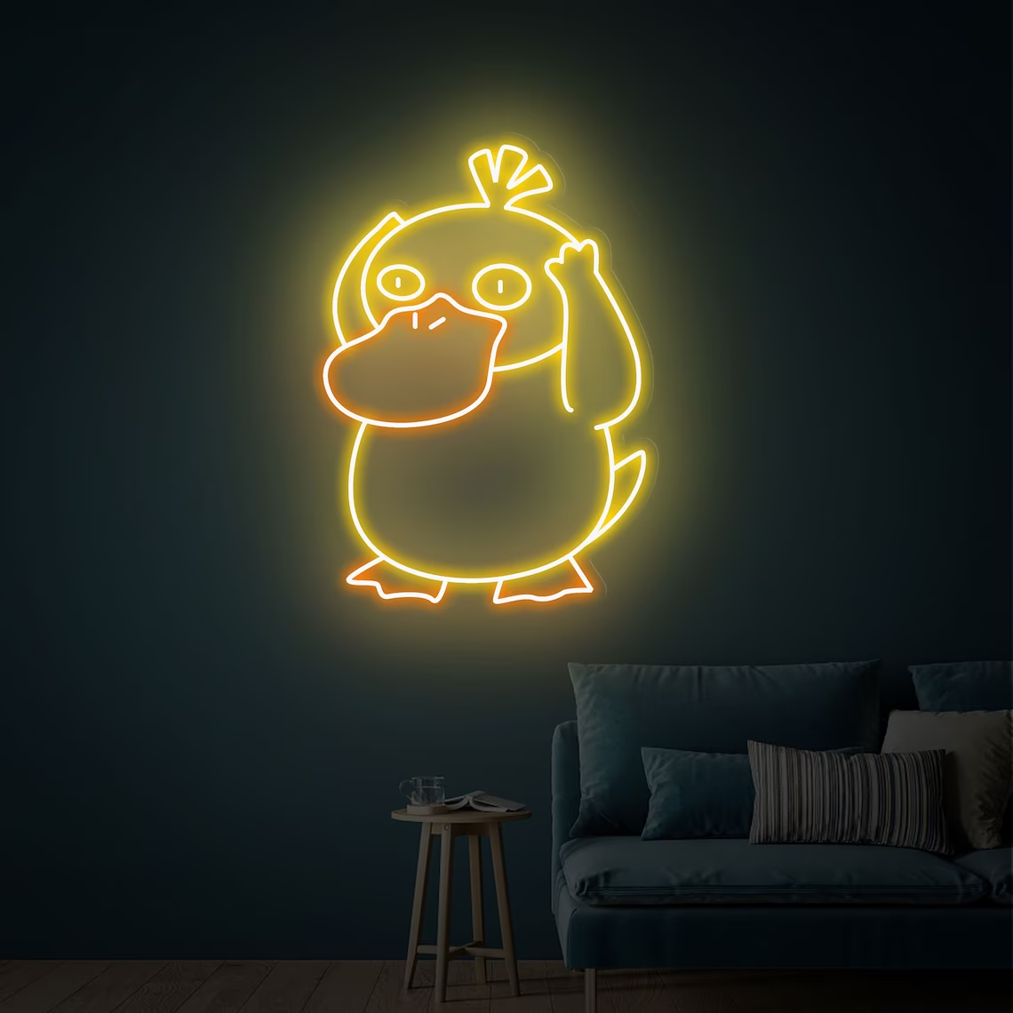 Custom Anime Neon Sign Psyduck Neon Sign Psyduck Pokemon Led Sign Custom Neon Sign Wall Decor Game Room Led Sign Best Gifts Christmas Gifts Anime Led Sign