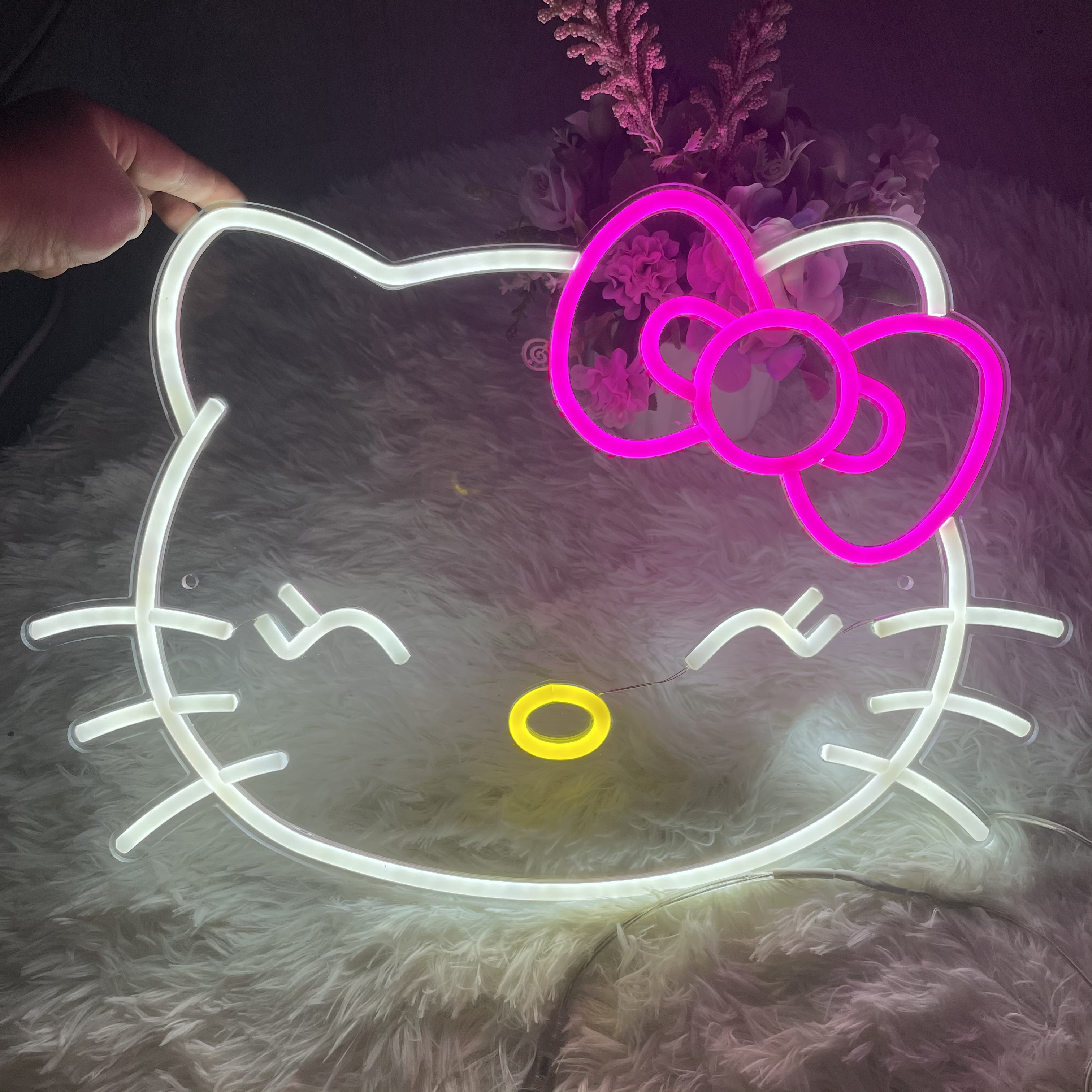Hello Kitty Neon Sign Custom Led Neon Sign Kitty Lovers Neon Light Wall Decoration Cute Cat Night Light Bar Neon Sign Personalized Light