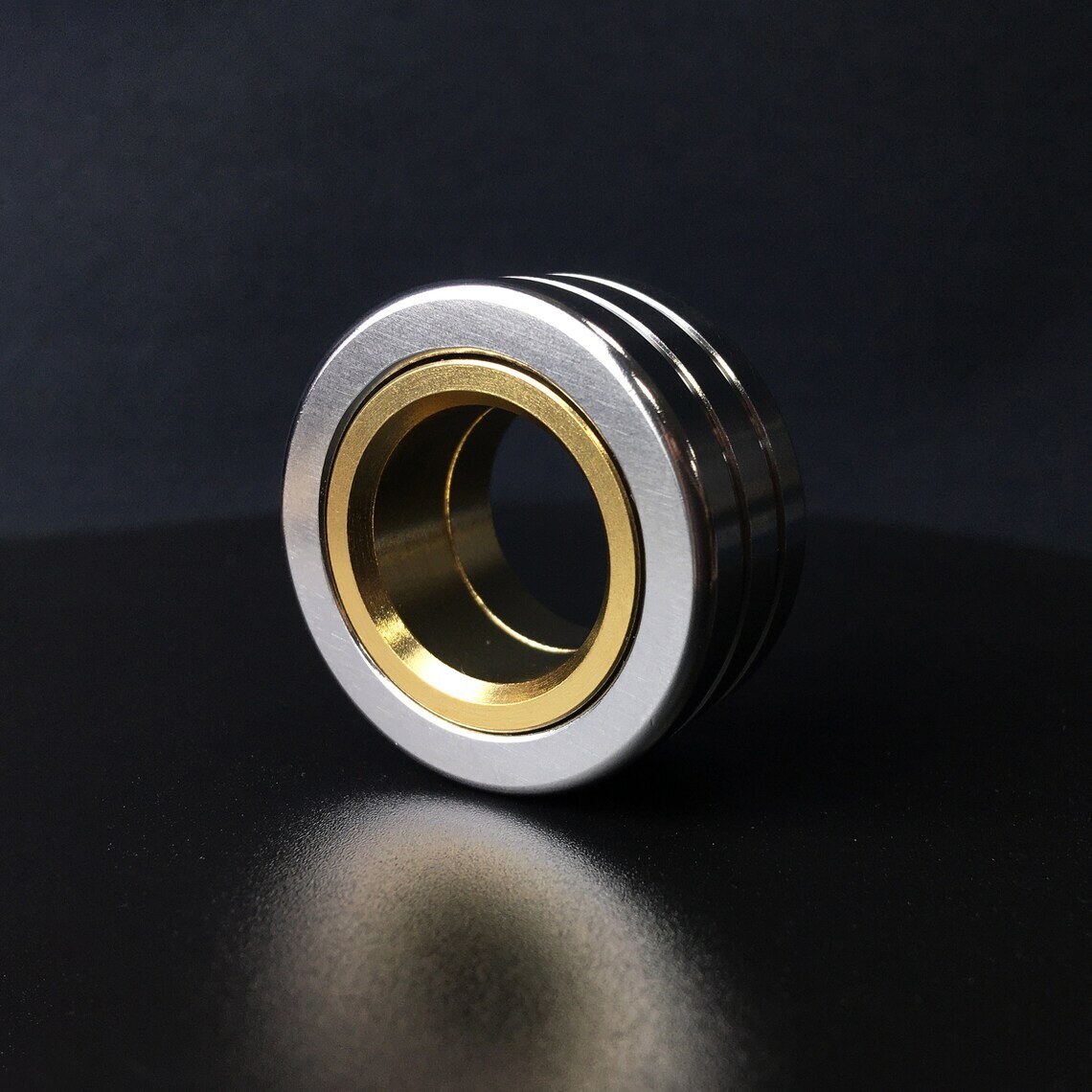 EDC Fidget Mechani Ring Sliders Haptic Coin Mechanical Ring Fidget Toys Stress Relief For Adults Magnetic Metal Basic-metalfidget