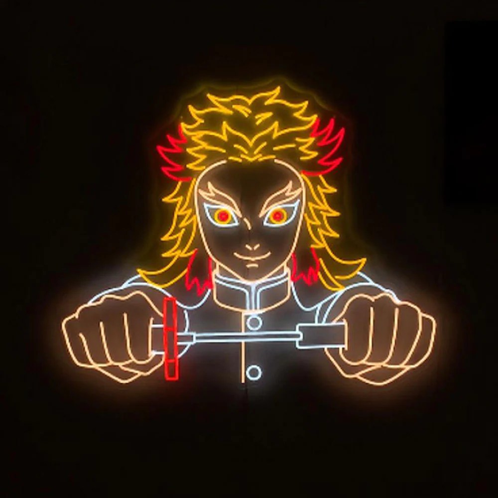 Anime Rengoku Neon Sign Demon Slayer Neon Light Kimetsu no Yaiba Led