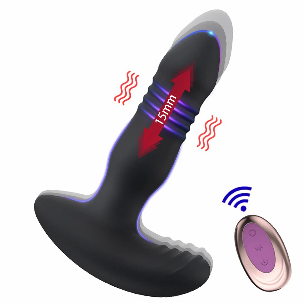Men's Wireless Remote Control Anal Plug Dildo Vibrator Prostate Massager