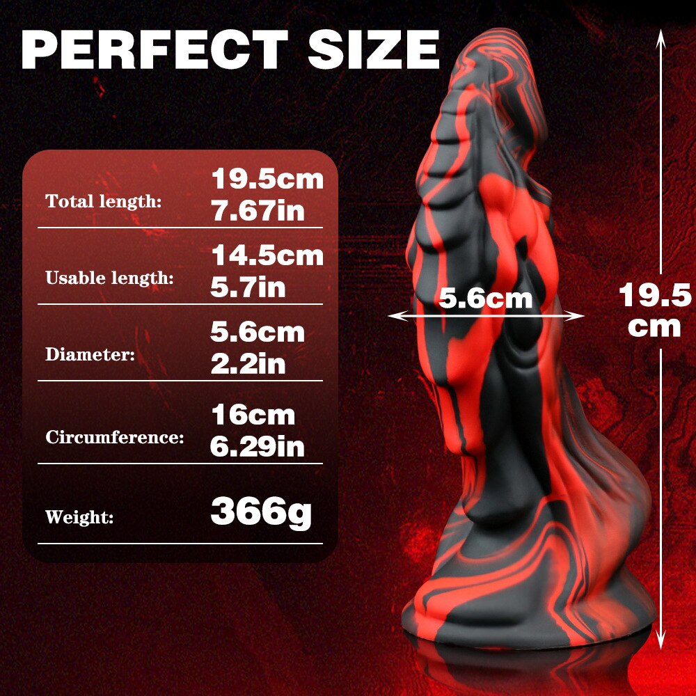 Soft Silicone Realistic Dragon Dildo Prostate Massager Large Butt Plug Thick Dildo Anal Adult Sex Toys Women Lesbian-Sevenleader