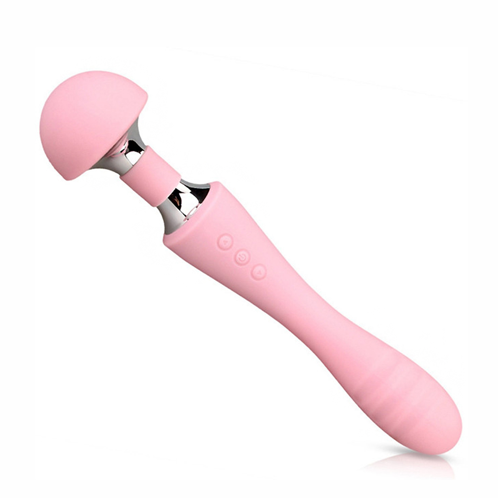 10-Speed Waterproof USB Rechargeable Dual Motor Vaginal Vibrator Magic Wand G-spot Massager Clitoral Stimulator