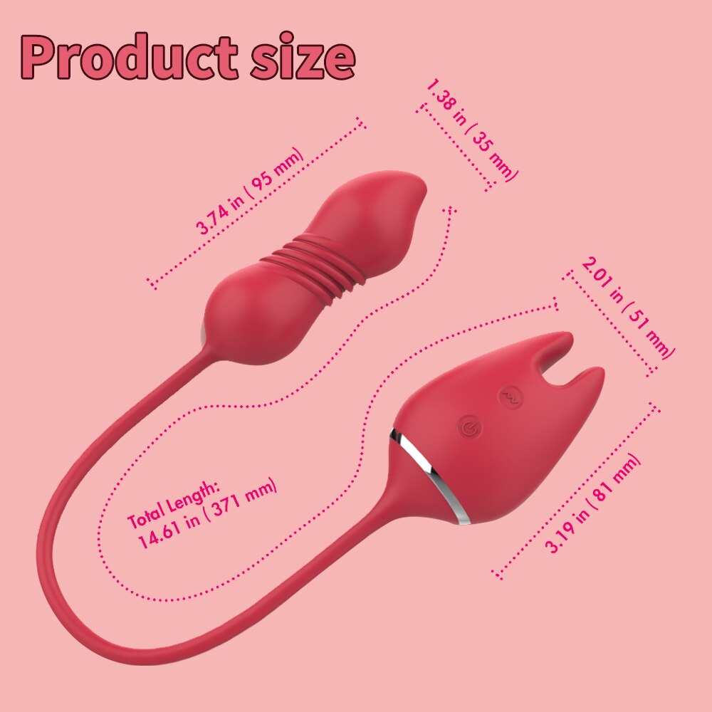 For Women Dildo Vibrator Clit Stimulator Ball Licking Sex Toys-Sevenleader