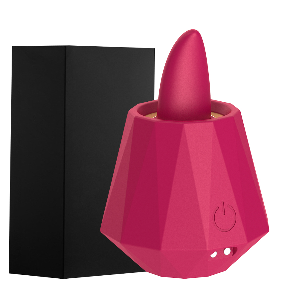 Women's Rose Tongue Licking Vibrator G-spot Nipple Stimulation Adult Toy Gel Clit Vibrator Female Sex Toys