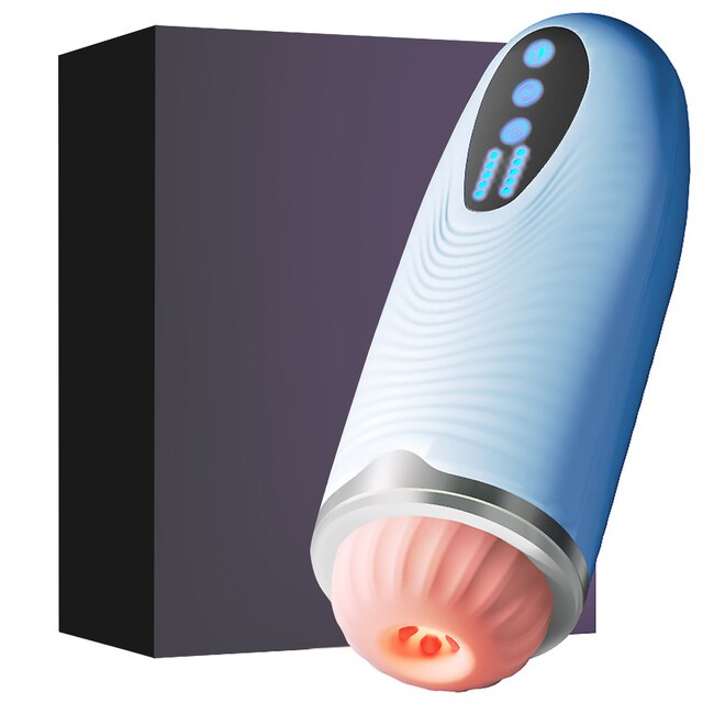 Fully Automatic Male Masturbation Device Vibrating Blowjob Sucker Silicone Vaginal Masturbation Cup-Sevenleader