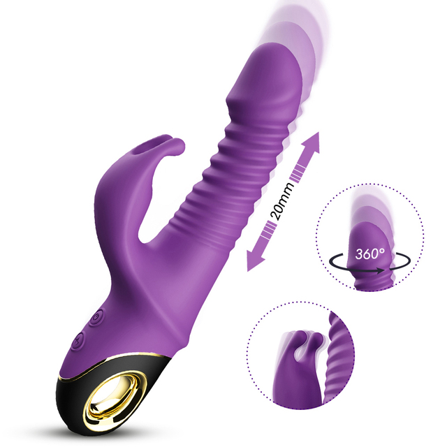Thrust Dildo G-spot Vibrator 9 Modes Rabbit Vibrator Dildo Female Vibrating Dildo Sex Toy-Sevenleader